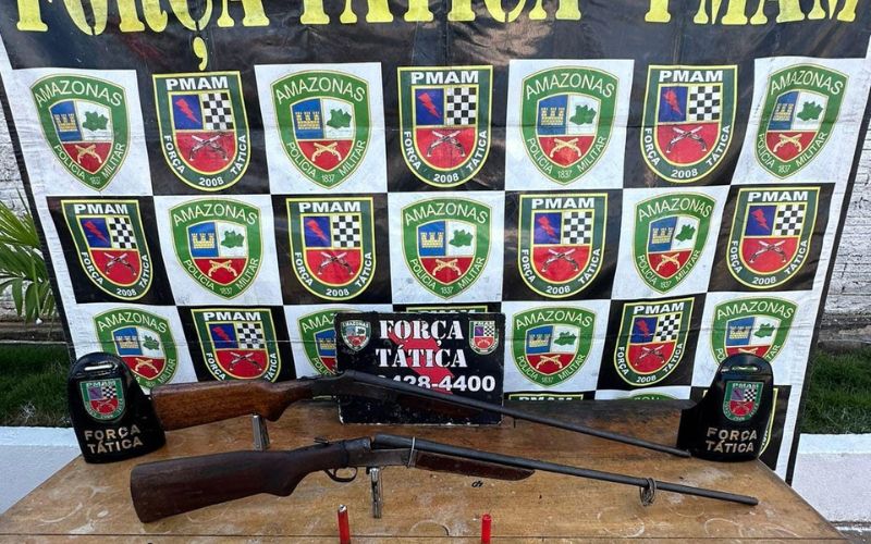As munições e drogas somam R$ 25 mil (Foto: Divulgação/PM-AM)