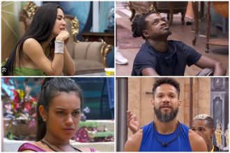 Isabelle, Luigi, Alane e Juninho disputam permanência no BBB 24 (Imagens: Globoplay/Reprodução)