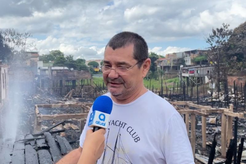 Raimundo Nonato morava no local há mais de 18 anos e perdeu tudo com o incêndio (Imagem: Reprodução/Facebook)