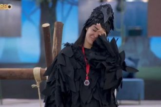Isabelle foi a primeira, junto com Luigi a ficarem no Castigo do Monstro na edição deste ano (Imagem: Reprodução/Globoplay)