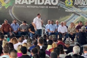 Roberto Cidade, em solenidade da inauguração do Rodoanel (Imagem: Reprodução/Facebook)
