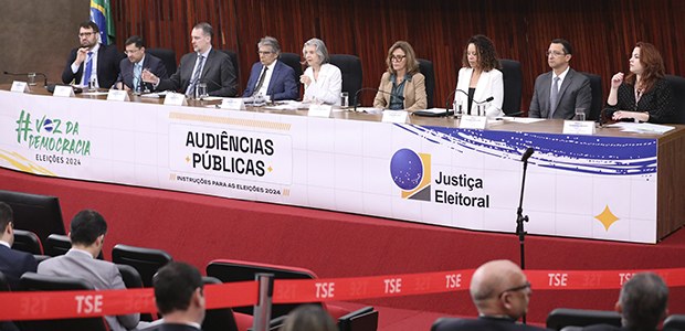 TSE realizou primeira audiência pública para debater temas das Eleições 2024 (Foto: Alejandro Zambrana/Secom/TSE)