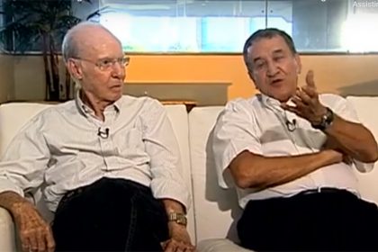 Zagallo e Carlos Alberto Parreira: parceiros de conquistas e amigos inseparáveis (Imagem: YouTube)