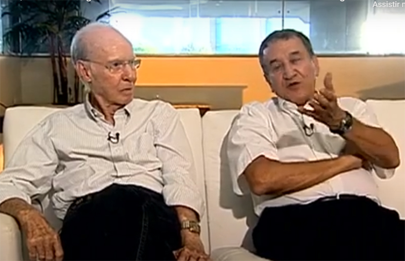 Zagallo e Carlos Alberto Parreira: parceiros de conquistas e amigos inseparáveis (Imagem: YouTube)