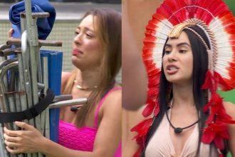 Beatriz e Isabelle receberam objetos pessoais após dinâmica da Chevrolet (Imagens: Reprodução/Globoplay)
