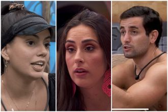 Deniziane, Fernanda e Matteus estão no Paredão do BBB 24 (Imagens: Globoplay/Reprodução)