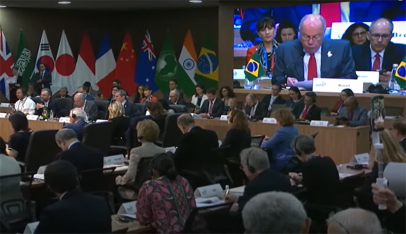 Encontro do G20 reúne chanceleres das 20 maiores economias do mundo (Imagem: Band/YouTube/Reprodução)
