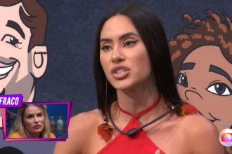 No último Paredão Yasmim votou em Isabelle e justificou que é pela proximidade que a amazonense tem com Davi (Imagem: Reprodução/Globoplay)