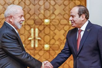 Lula e o presidente do Egito