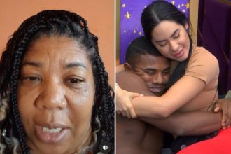 Mãe de David fala que esposa do filho deve estar sofrendo (Foto: Reprodução/Instagram e Globoplay)