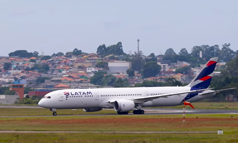Acidente ocorreu com um Boeing 787-9 Dreamliner, que voava sobre a Nova Zelândia (Imagem: YouTube/Reprodução)
