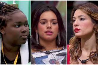 Raquele, Alane e Beatriz cão disputar preferência do público para ficar no BBB 24 (Imagens: Globoplay/Reprodução)