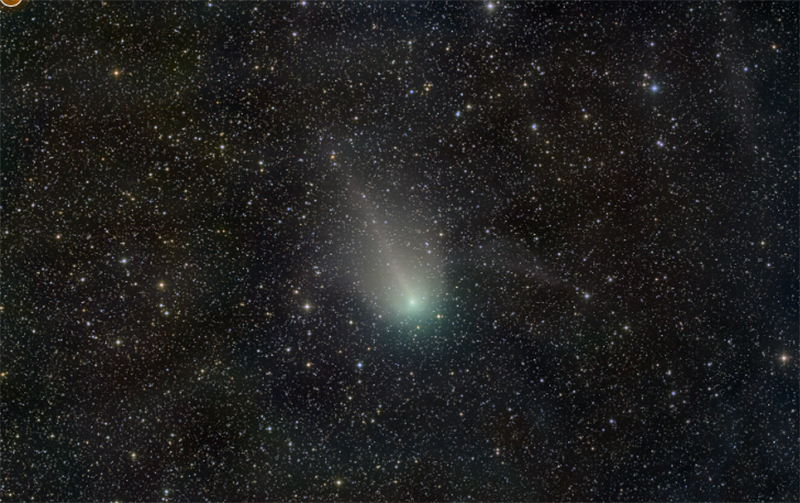 O cometa 12P/Pons-Brooks é conhecido pelo nome de diabo devido ao formato de chifre da calda (Foto: Astrobin/YouTube)