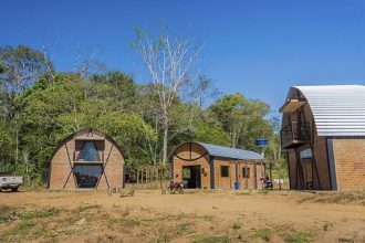Alojamento para turistas em comunidade Paiter Suruí: investimento no etnoturismo (Foto: PPBio/Divulgação)