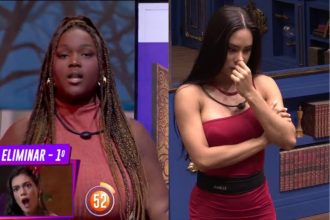 Raquele disse que Alane era falsa e justificou dizendo que ela falava mal de Isabelle (Imagem: Reprodução: Globoplay)