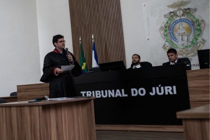 O réu foi julgado pelo Tribunal do Júri em Manaus nesta segunda-feira (Foto: Raphael Alves)