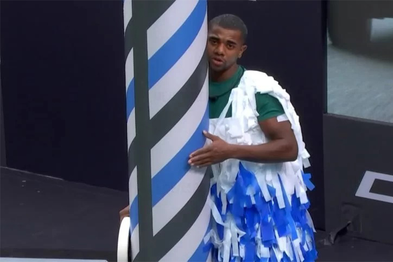 Davi na prova do finalista do BBB 24: resistência (Imagem: Globoplay/Reprodução)