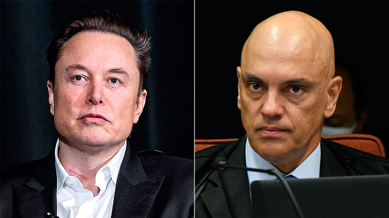 Elon Musk e Alexandre de Moraes