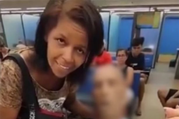 Érika de Souza Vieira Nunes foi presa por usar cadáver para tentar sacar dinheiro (Imagem: Câmera de segurança/PCTJ)