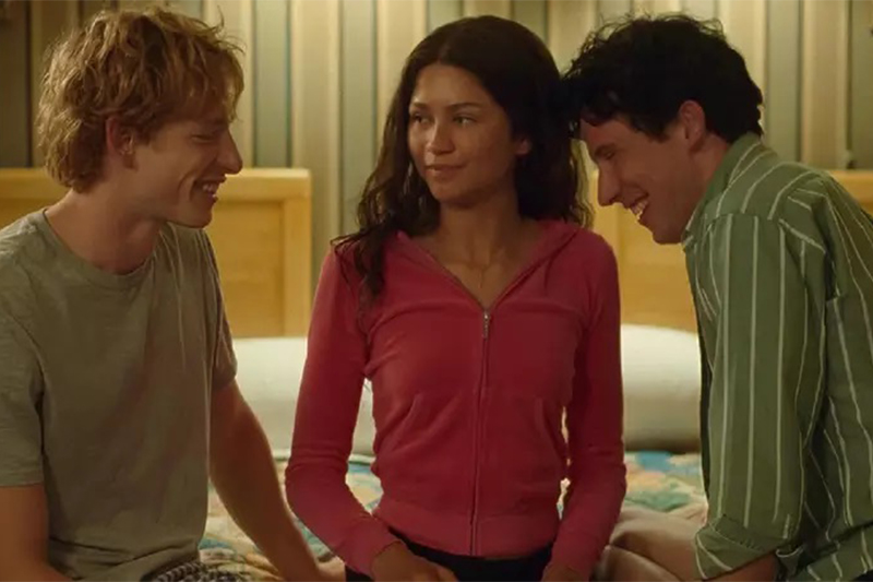 Josh O’Connor, Zendaya e Mike Faist em cena de 'Rivais': triângulo amoroso (Imagem: Trailer/YouTube/Reprodução)