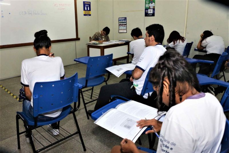 Alunos de escola pública (Foto: Divulgação/Seduc)