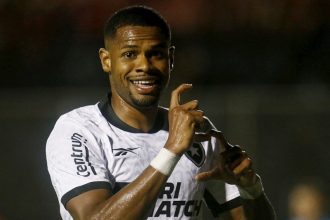 Júnior Santos marcou um dos gols da vitória do Botafogo (Foto: Vitor Silva/Botafogo)