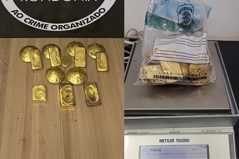 Ouro apreendido na operação (Divulgação/PC-AM)