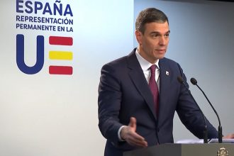 Primeiro-ministro da Espanha, Pedro Sánchez diz que reconhecimento é para ajudar países a encontrar a paz (Imagem: EuroNews/YouTube)