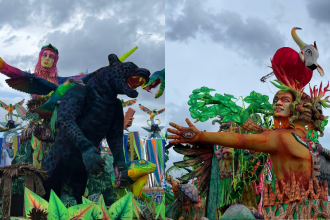 Alegorias do Caprichoso e do Garantido: festival dos bumbás atrai multidão para Parintins (Fotos: Felipe Campinas/AM ATUAL)