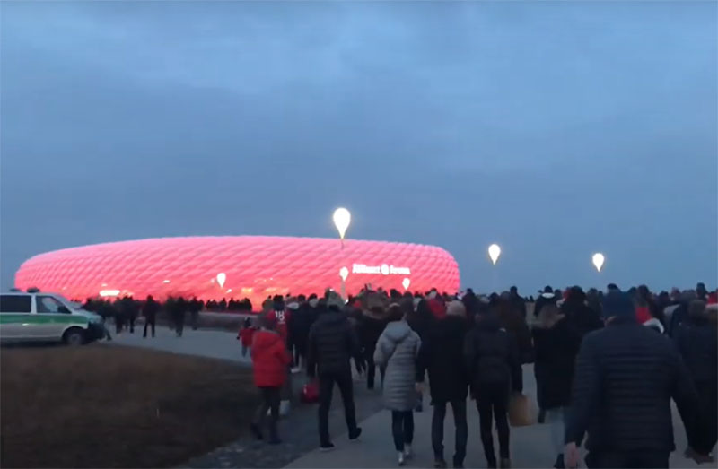 Jogo de abertura é no Allianz Arena, em Munique (Imagem: YouTube/Reprodução)