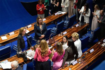Bancada feminina no Senado divulga nota em que pede segurança para Maria da Penha (Foto: Jonas Pereira/Agência Senado)