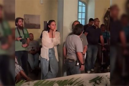 Ilana Sales chorou ao ver o namorado gravar cena dentro de caixão (Imagem: X/Reprodução)