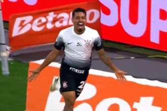 Matheus Bidu marcou o gol de empate do Corinthians (Imagem: YouTube/GE/Reprodução)
