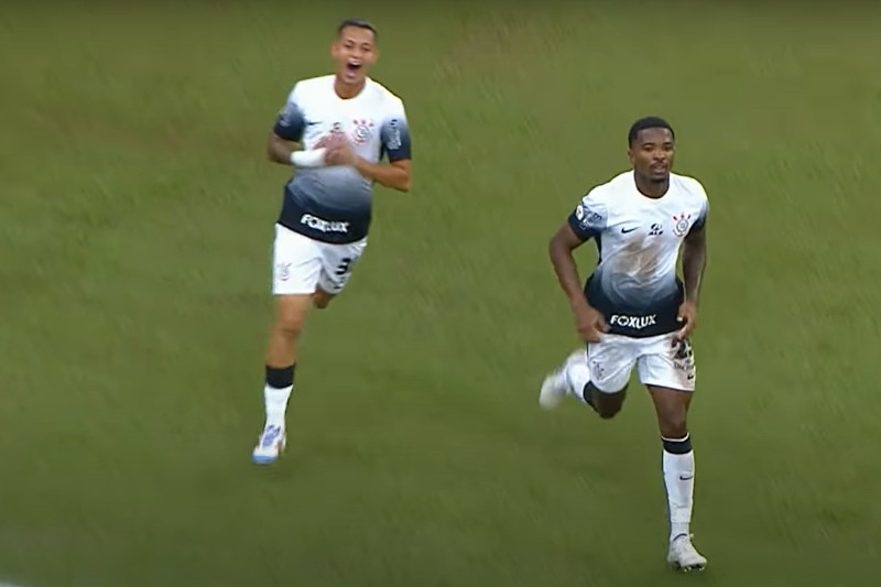 Cacá marcou o gol de empate do Corinthians (Imagem: YouTube/Reprodução)