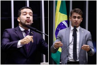 Deputados André Janones e Nikolas Ferreira trocaram insultos e empurrões (Fotos: Agência Câmara)