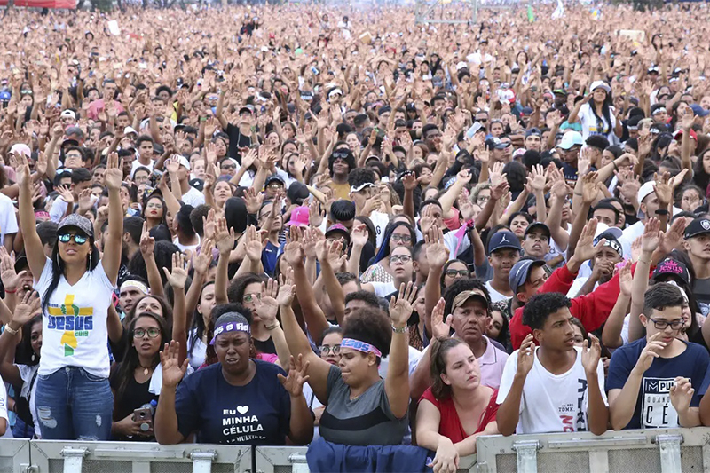 Evangélicos na Marcha para Jesus: crença na mudança climática (Foto: Rovena Rosa/ABr)