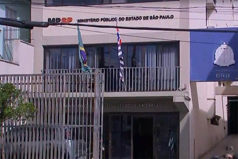 Sede do MPSP em Jundiaí: mulher foi esfaqueada dentro da instituição (Imagem: TV Globo/YouTube/Reprodução)