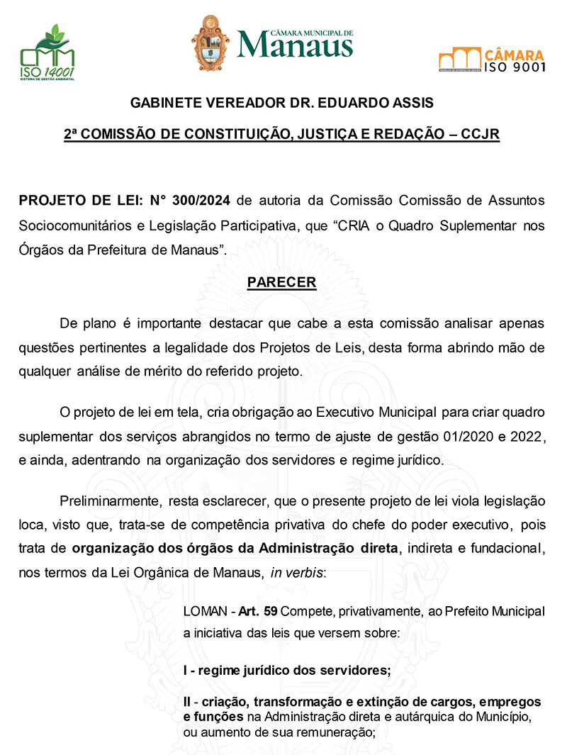 Parecer de relator dobre PL dos RDAs 1