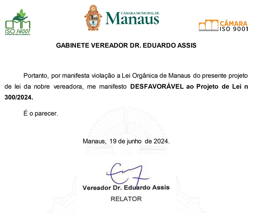 Parecer do relator sobre o PL dos RDAs 3
