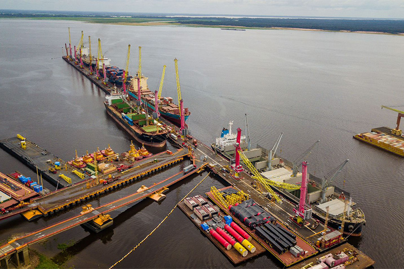 Porto Chibatão em Manaus; empresa vai construir terminal provisório em Itacoatiara (Foto: Chibatão/Divulgação)