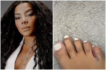Ludmilla e o dedinho roxo: coisas do futebol (Imagens: Instagram)