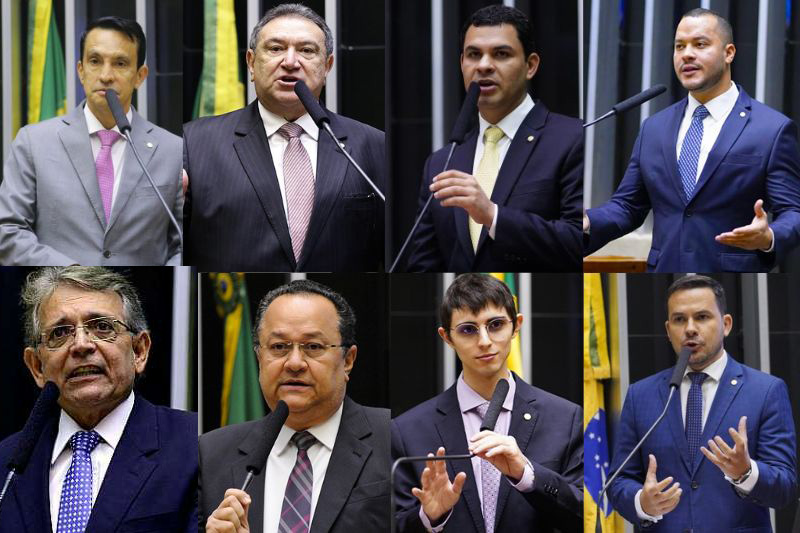 Deputados da bancada federal do Amazonas na Câmara: divisão sobre PEC da Anistia (Fotos: Agência Câmara)