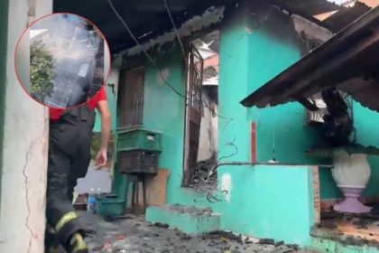 No momento do incêndio a idosa estava sozinha em casa (Foto: Divulgação/redes sociais)