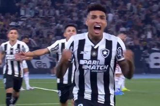 Igor Jesus marcou o segundo gol na goleada do Botafogo (Imagem: GE/YouTube)