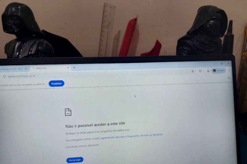 Rede social X está fora do ar na versão para notebook a partir deste sábado (Foto: AM ATUAL)