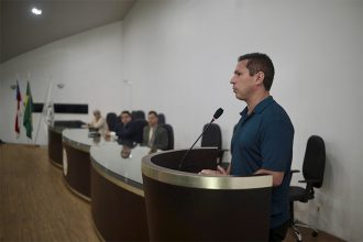 Marcelo Ramos em discurso na Ufam: proposta de cooperação (Foto: Rudá Marques | Assessoria)