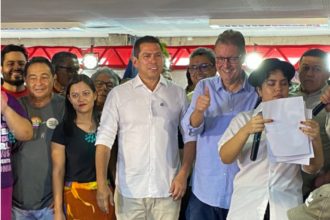 Marcelo Ramos e Luiz Castro formam a chapa de esquerda na disputa para prefeito de Manaus (Foto: Murilo Rodrigues/AM ATUAL)