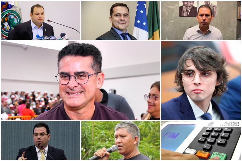 Roberto Cidade, Alberto Neto, Marcelo Ramos, David Almeida, Amom Mandel, Wilker Barreto e Gilberto Vasconcelos disputam eleição em Manaus (Fotos: Divulgação)