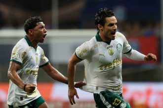 Rafael Veiga marcou um dos gos gols do triunfo do Palmeiras (Foto: Cesar Greco/Palmeiras/by Canon)