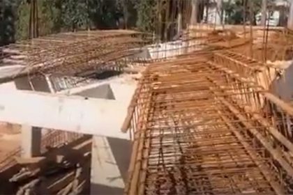 Colunas de concreto e ferragens foram mostradas por Deolane nas redes sociais (Imagem: YouTube/Reprodução)